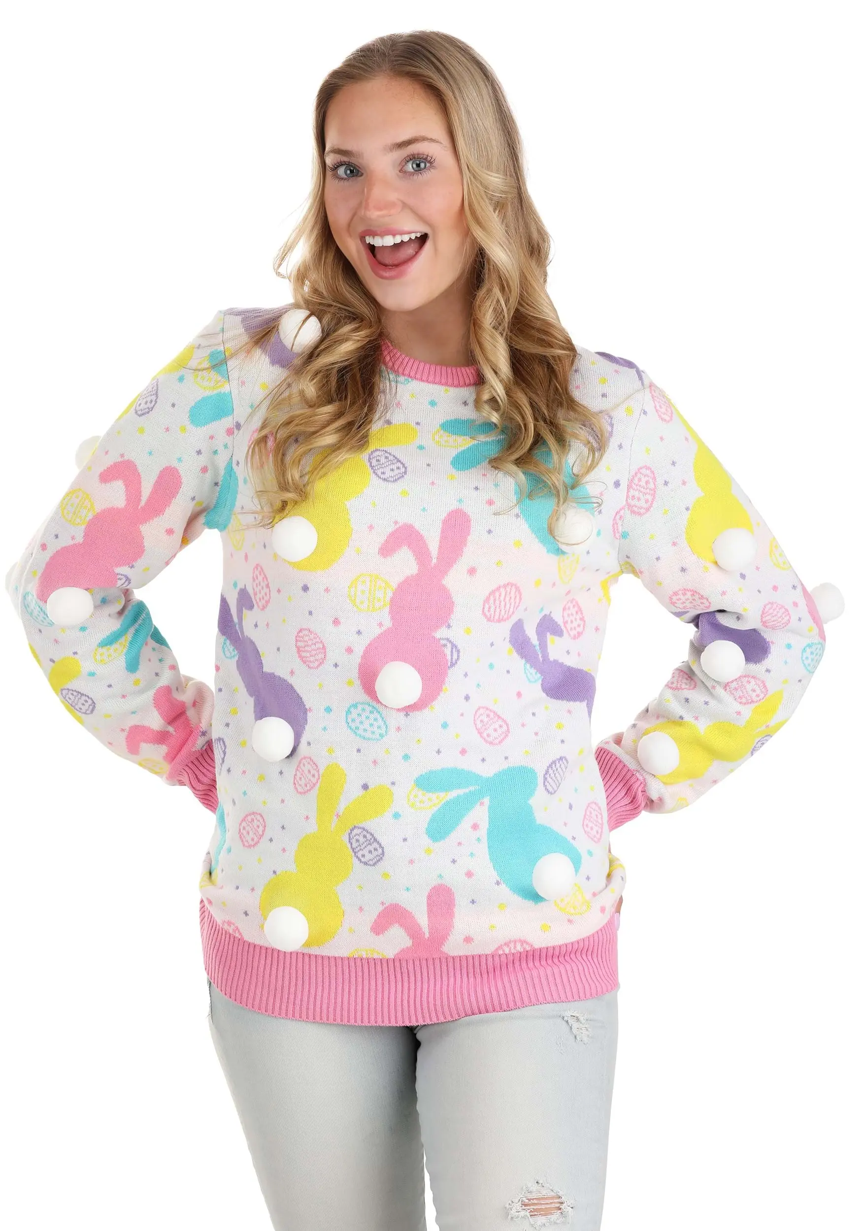 BigWan Apparel Co. Easter Bunny Adult Ugly Sweater 7 BigWan Apparel Co. Easter Bunny Adult Ugly Sweater - Image 7