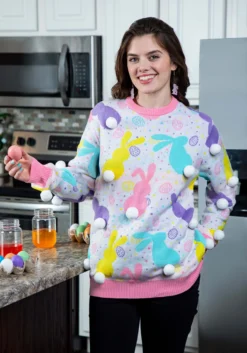 BigWan Apparel Co. Easter Bunny Adult Ugly Sweater