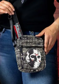 Buckle-Down Friday The 13th Hockey Mask Crossbody Bag -Cheap Anna Costumes Store friday the 13th crossbody bag alt 2