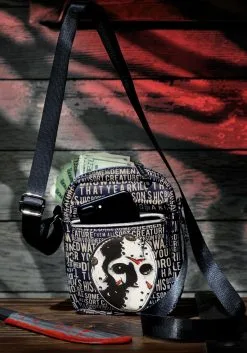 Buckle-Down Friday The 13th Hockey Mask Crossbody Bag -Cheap Anna Costumes Store friday the 13th crossbody bag alt 3