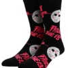 Bioworld Merchandising / Independent Sales Friday The 13th Jason Icons Black Light Crew Sock