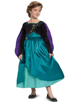 Disguise Frozen Queen Anna Deluxe Girls Costume -Cheap Anna Costumes Store frozen queen anna deluxe costume for girls alt 2