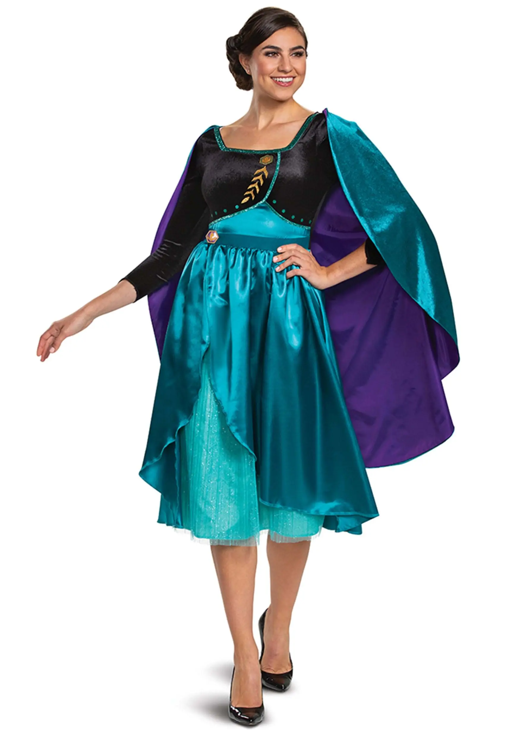 Disguise Deluxe Frozen Queen Anna Women's Costume 1 Disguise Deluxe Frozen Queen Anna Women's Costume