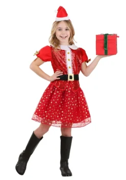 Savvy Garments Christmas Santa Dress For Girls