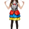 Karnival Costumes Girls' Day Of The Dead Costume Skeleton Dress