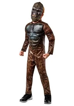 Rubies Costume Co. Inc Godzilla VS Kong Kid's King Kong Costume -Cheap Anna Costumes Store godzilla vs kong king kong child costume alt 2