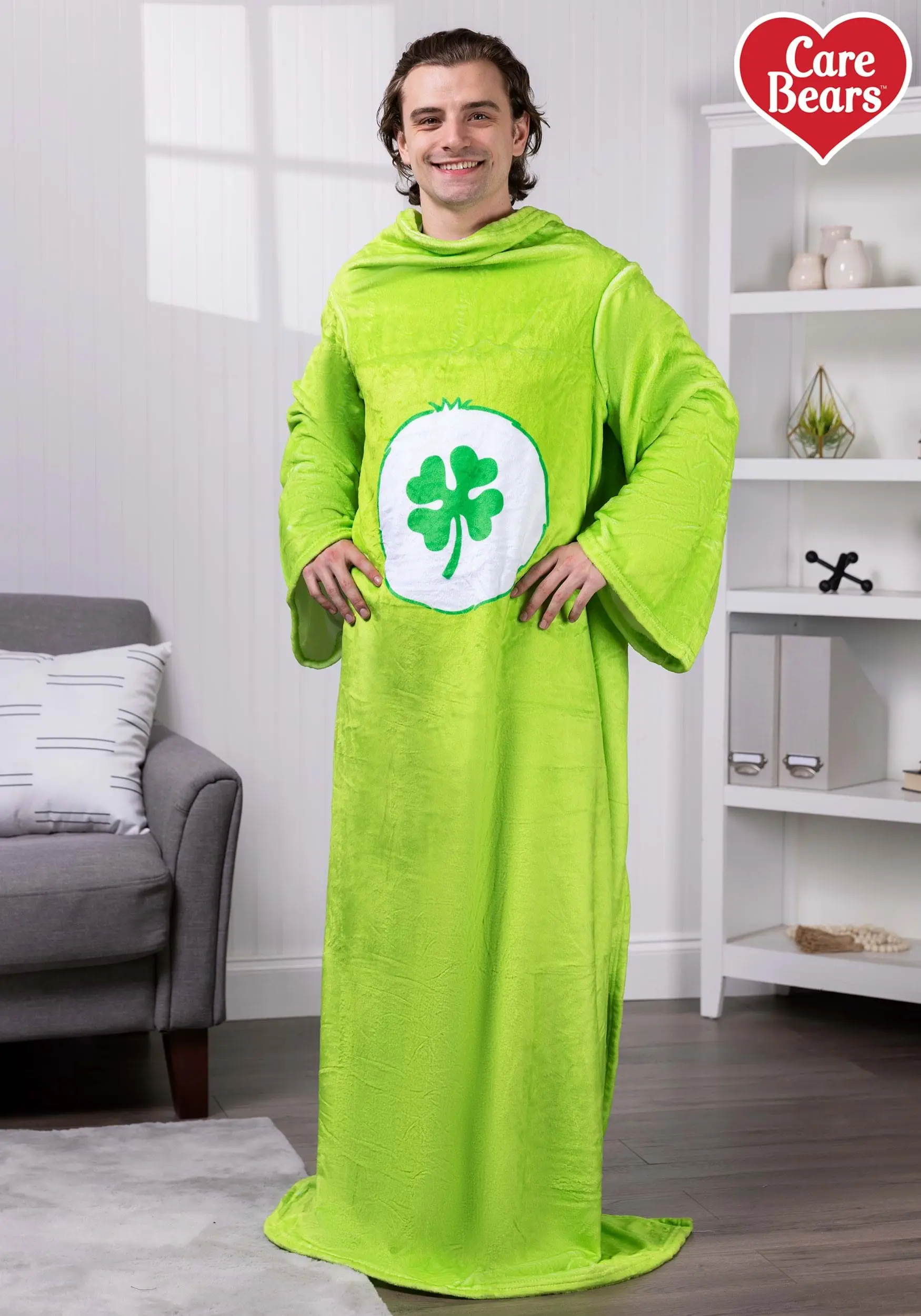 Hangzhou Lemon Garments Care Bears Good Luck Bear Wearable Throw 1 Hangzhou Lemon Garments Care Bears Good Luck Bear Wearable Throw