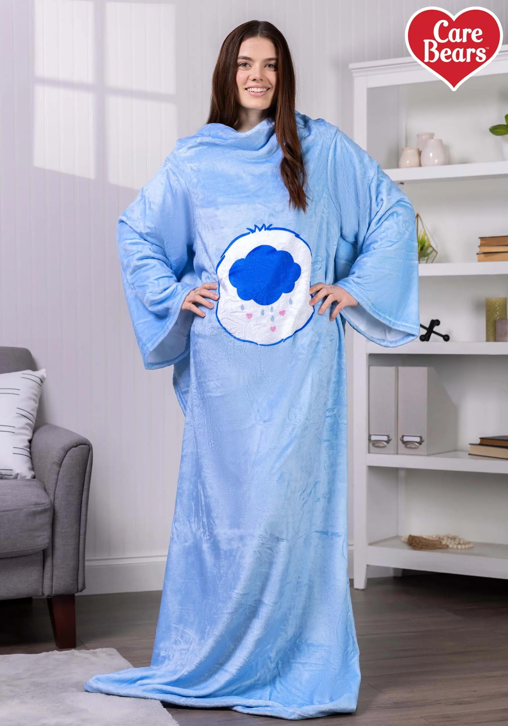 Hangzhou Lemon Garments Grumpy Bear Wearable Throw Blanket For Adults 1 Hangzhou Lemon Garments Grumpy Bear Wearable Throw Blanket For Adults