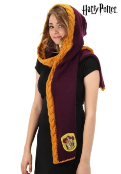 Elope Gryffindor Knit Maroon And Gold Costume Hood