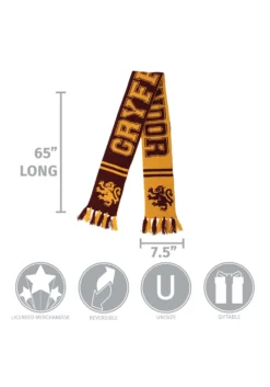 Elope Gryffindor Reversible Winter Knit Scarf -Cheap Anna Costumes Store gryffindor reversible knit scarf alt 3