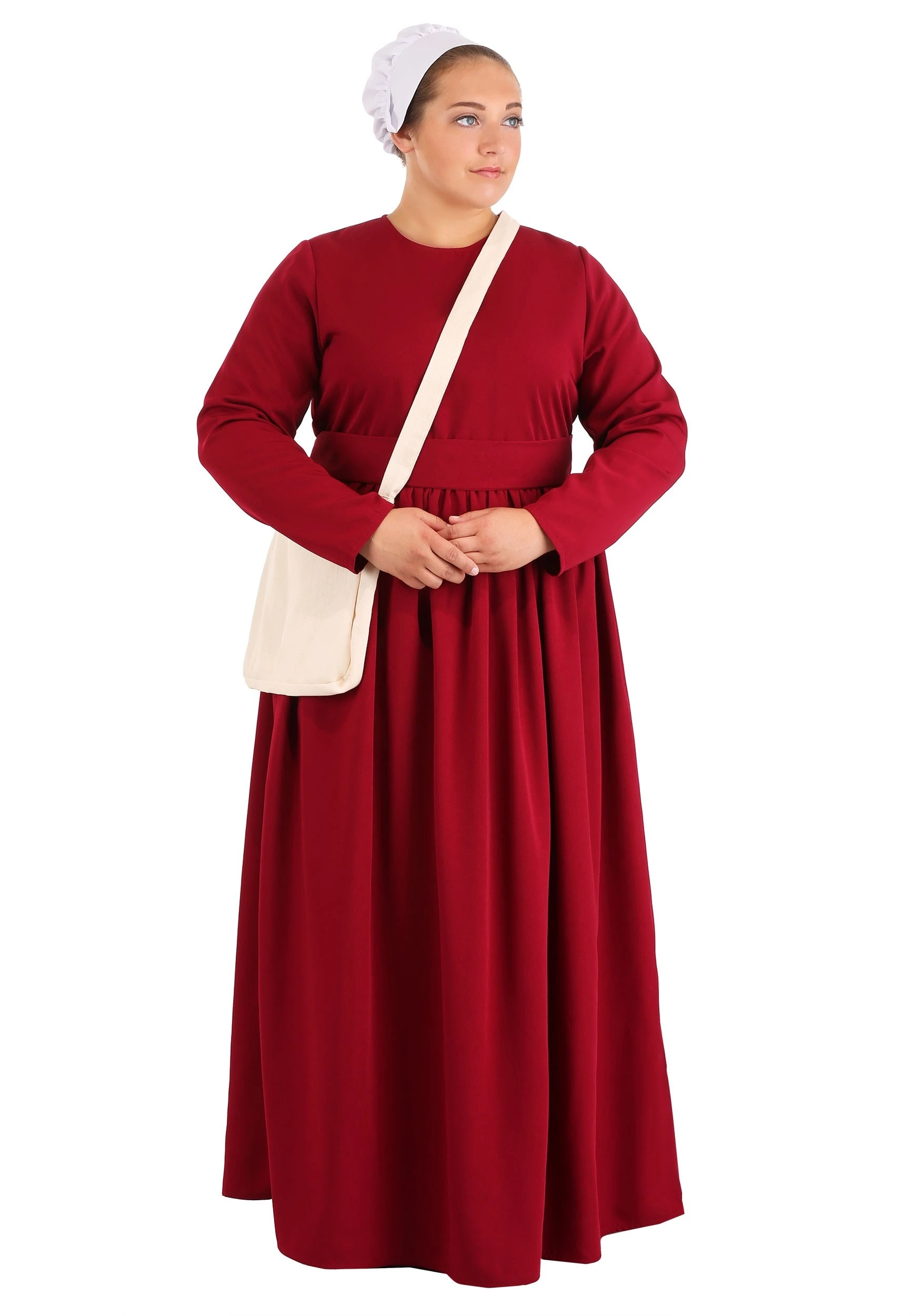 Fun Costumes Women's Plus Size Handmaid's Tale Deluxe Costume 3 Fun Costumes Women's Plus Size Handmaid's Tale Deluxe Costume - Image 3