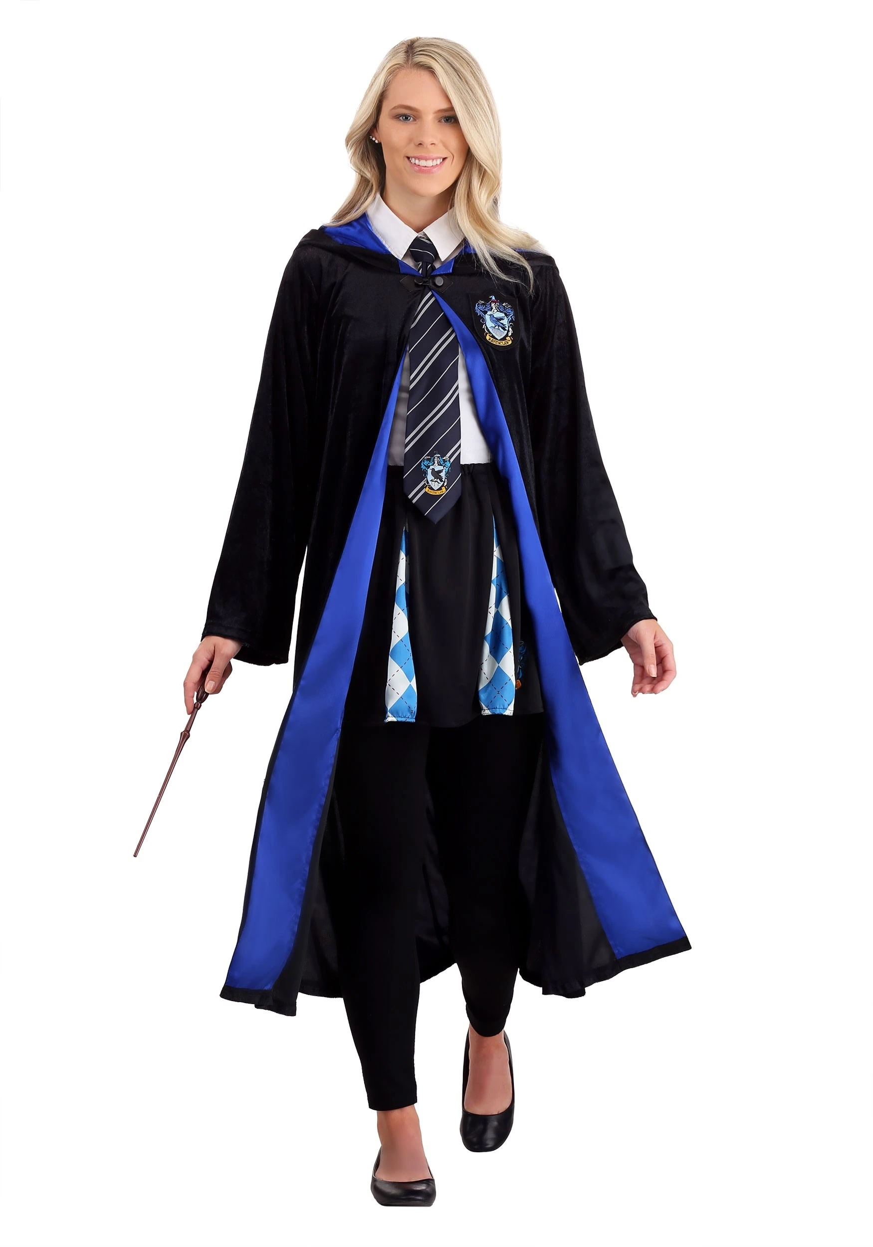 Jerry Leigh Harry Potter Deluxe Ravenclaw Robe Costume For Adults 3 Jerry Leigh Harry Potter Deluxe Ravenclaw Robe Costume For Adults - Image 3