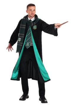 Jerry Leigh Harry Potter Deluxe Slytherin Robe Costume For Adults 10 Jerry Leigh Harry Potter Deluxe Slytherin Robe Costume For Adults -Cheap Anna Costumes Store harry potter adult deluxe slytherin robe alt 3