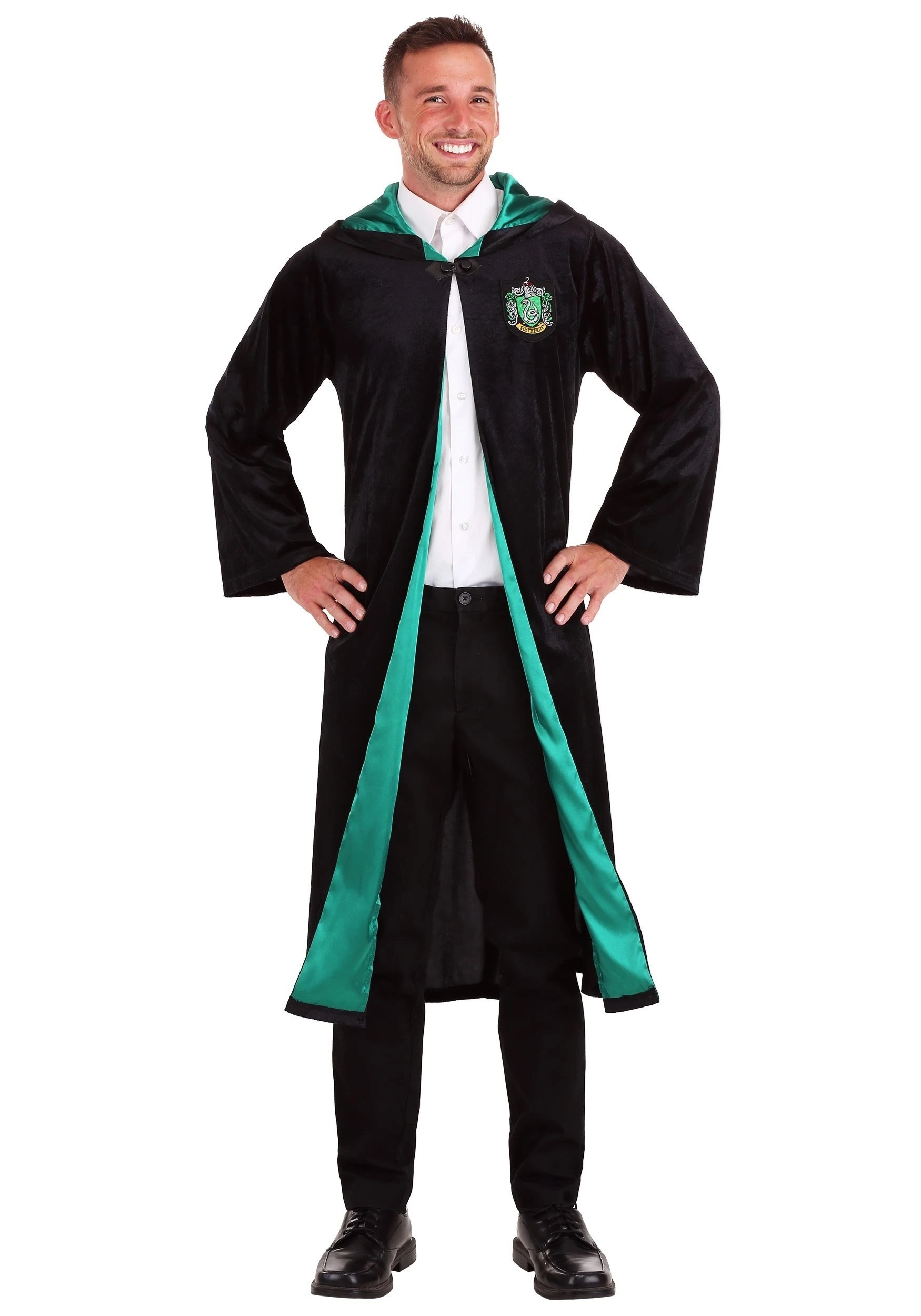 Jerry Leigh Harry Potter Deluxe Slytherin Robe Costume For Adults 4 Jerry Leigh Harry Potter Deluxe Slytherin Robe Costume For Adults - Image 4
