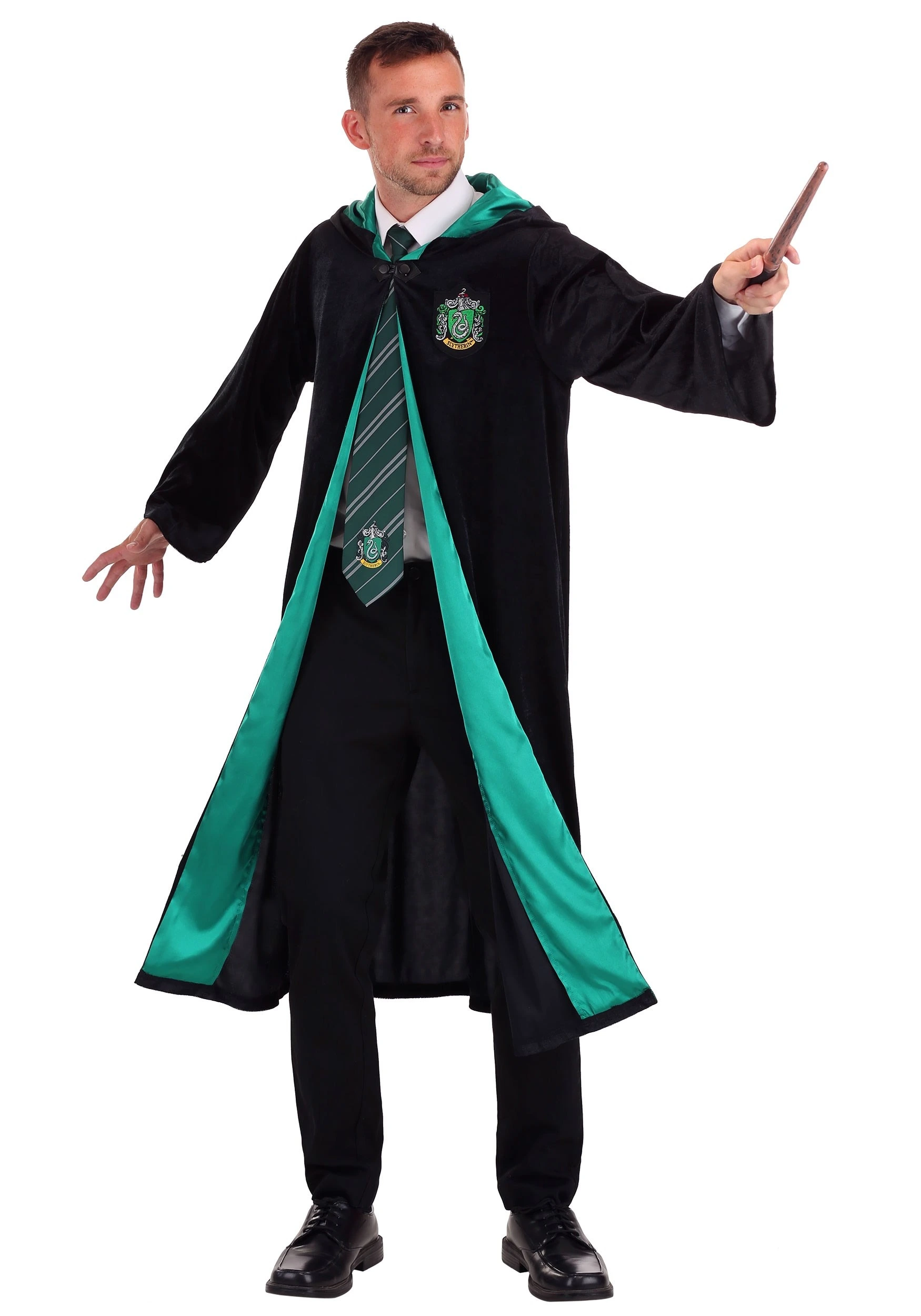 Jerry Leigh Harry Potter Deluxe Slytherin Robe Costume For Adults 1 Jerry Leigh Harry Potter Deluxe Slytherin Robe Costume For Adults