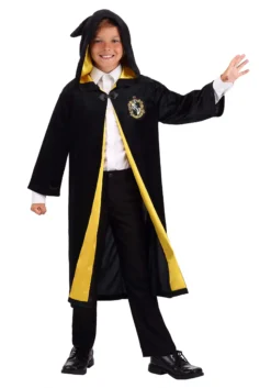 Jerry Leigh Harry Potter Kids Deluxe Hufflepuff Robe Costume -Cheap Anna Costumes Store harry potter child deluxe hufflepuff robe alt 3