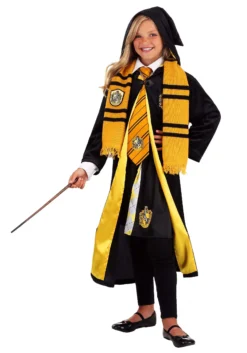 Jerry Leigh Harry Potter Kids Deluxe Hufflepuff Robe Costume -Cheap Anna Costumes Store harry potter child deluxe hufflepuff robe alt 8
