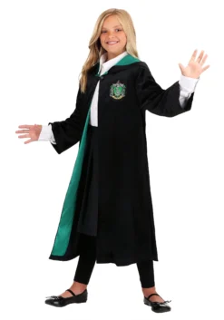 Jerry Leigh Harry Potter Kids Deluxe Slytherin Robe Costume 11 Jerry Leigh Harry Potter Kids Deluxe Slytherin Robe Costume -Cheap Anna Costumes Store harry potter child deluxe slytherin robe costume