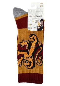 Bioworld Merchandising / Independent Sales Harry Potter Rugby Stripe Gryffindor Crew Socks 6 Bioworld Merchandising / Independent Sales Harry Potter Rugby Stripe Gryffindor Crew Socks -Cheap Anna Costumes Store harry potter gryffindor rugby strip crew socks alt 2