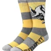 Bioworld Merchandising / Independent Sales Hufflepuff Harry Potter Rugby Stripe Crew Socks