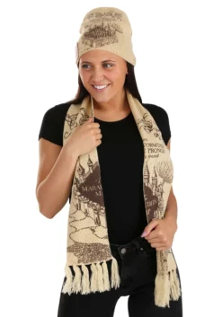 Elope Harry Potter Marauders Map Knit Hat & Scarf Set