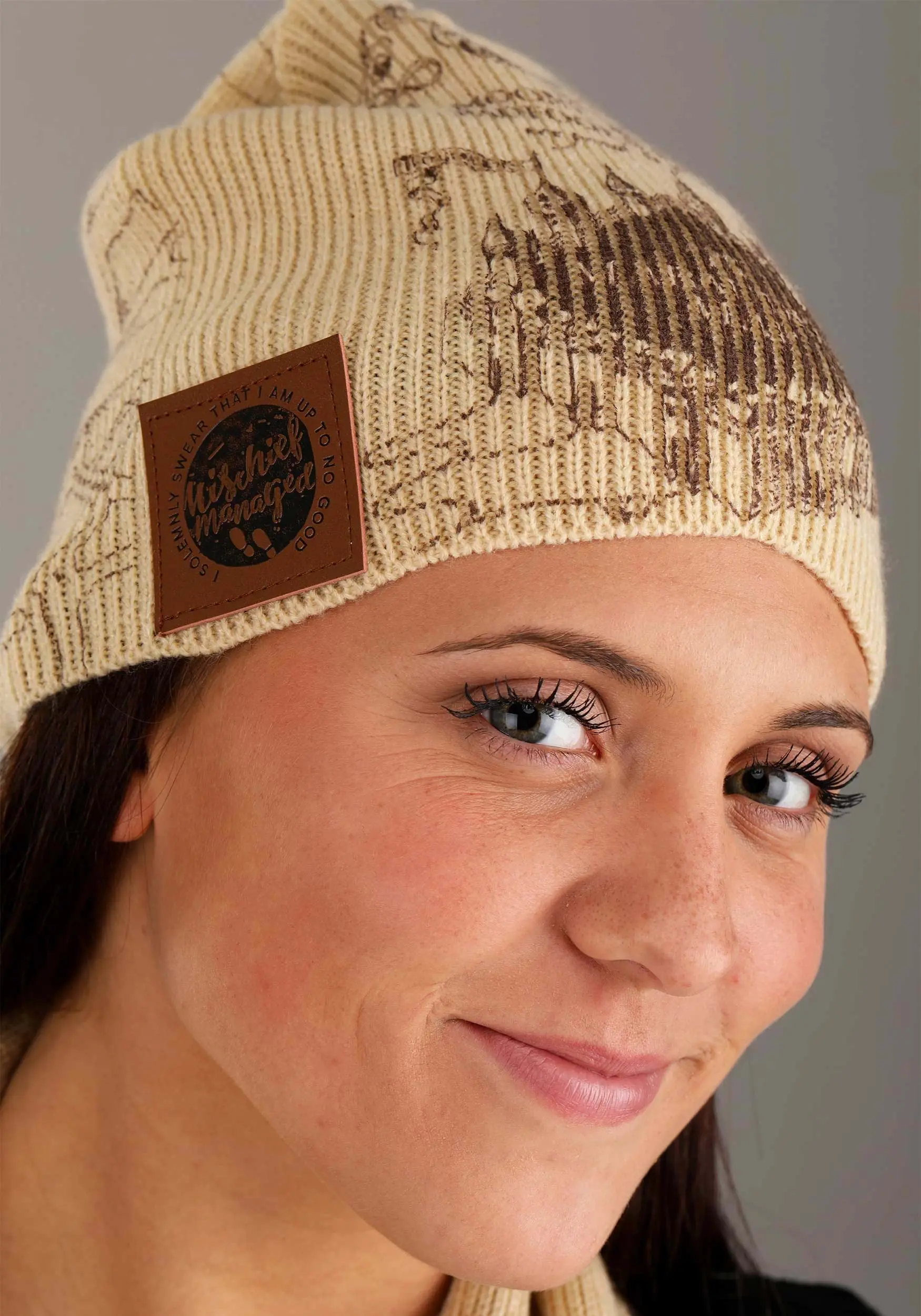 Elope Harry Potter Marauders Map Knit Hat & Scarf Set 5 Elope Harry Potter Marauders Map Knit Hat & Scarf Set - Image 5