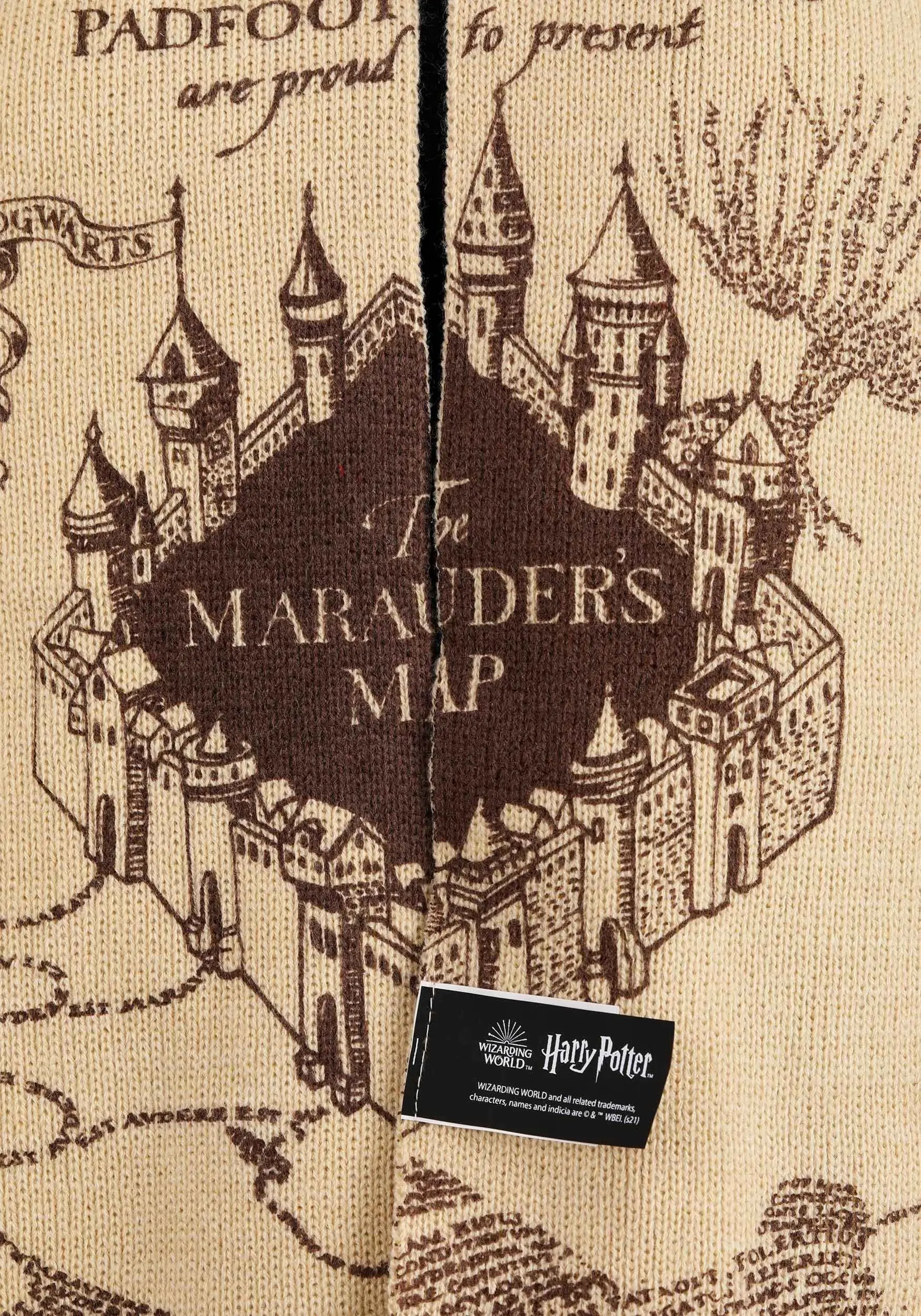 Elope Harry Potter Marauders Map Knit Hat & Scarf Set 6 Elope Harry Potter Marauders Map Knit Hat & Scarf Set - Image 6