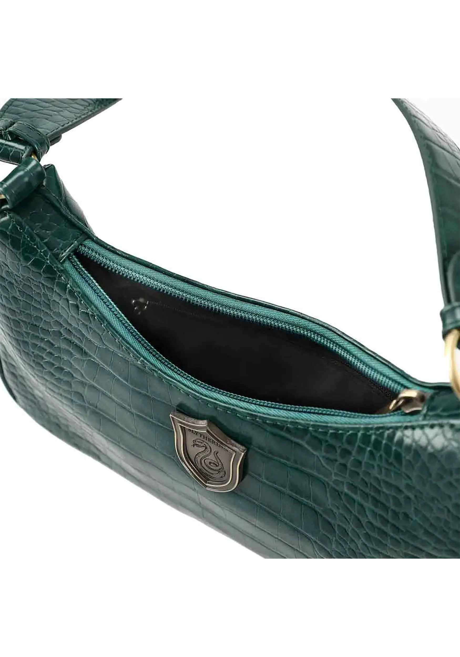 Bioworld Merchandising / Independent Sales Harry Potter Slytherin Metal Badge Shoulder Bag 6 Bioworld Merchandising / Independent Sales Harry Potter Slytherin Metal Badge Shoulder Bag - Image 6