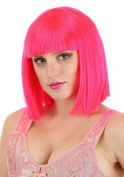 Partytime Wig Hot Pink Bob Wig Accessory