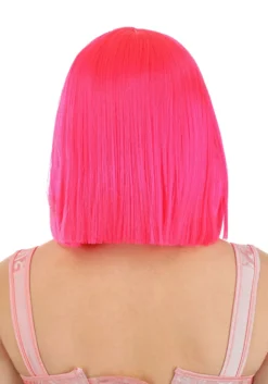 Partytime Wig Hot Pink Bob Wig Accessory -Cheap Anna Costumes Store hot pink bob wig alt 3