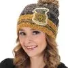 Elope Hufflepuff Heathered Pom Warm Beanie