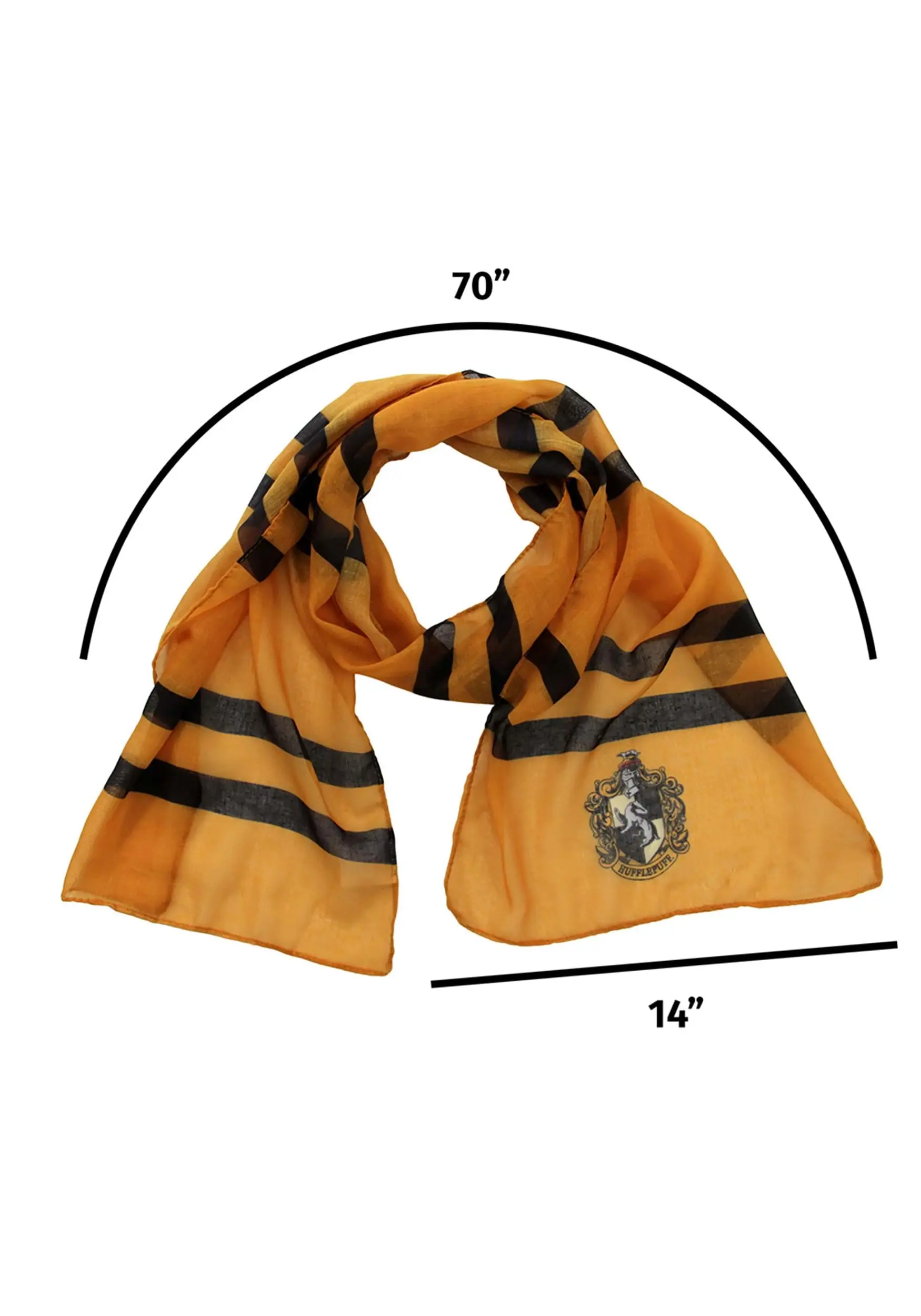 Elope Hogwarts Hufflepuff Lightweight Scarf 3 Elope Hogwarts Hufflepuff Lightweight Scarf - Image 3