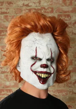 Rubies Costume Co. Inc IT Movie Pennywise Deluxe Adult Mask -Cheap Anna Costumes Store it movie pennywise deluxe adult mask alt 2