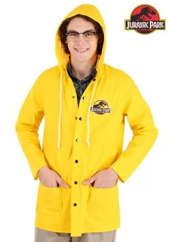 Fun Costumes Jurassic Park Costume Yellow Raincoat