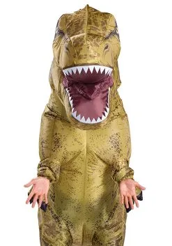 Disguise Jurassic World Inflatable T-Rex Costume For Adults -Cheap Anna Costumes Store jurassic world adult inflatable t rex costume alt 2