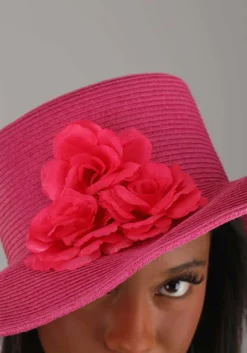 Elope Women's Kentucky Derby Pink Costume Hat -Cheap Anna Costumes Store kentucky derby pink ladies costume hat alt 2