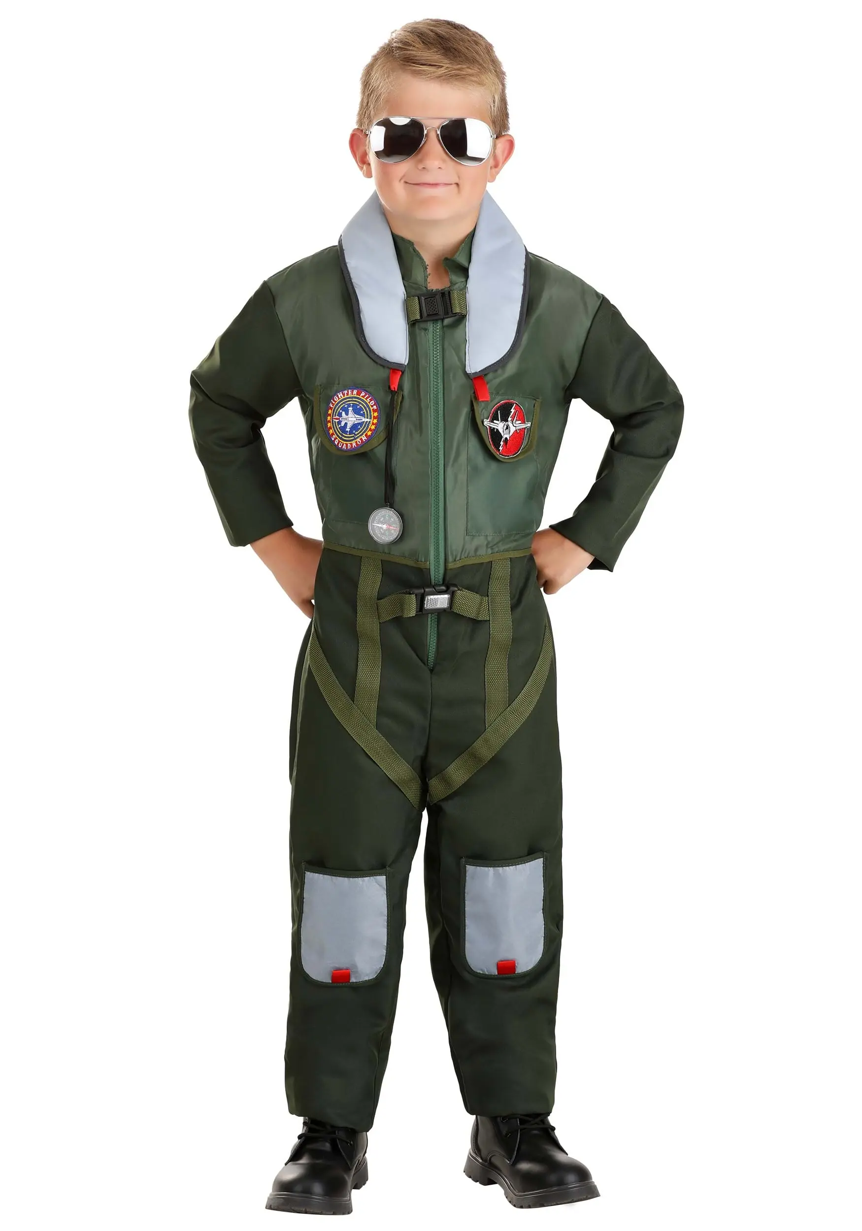 Jerry Leigh Daring Fighter Pilot Costume For Kids 1 Jerry Leigh Daring Fighter Pilot Costume For Kids