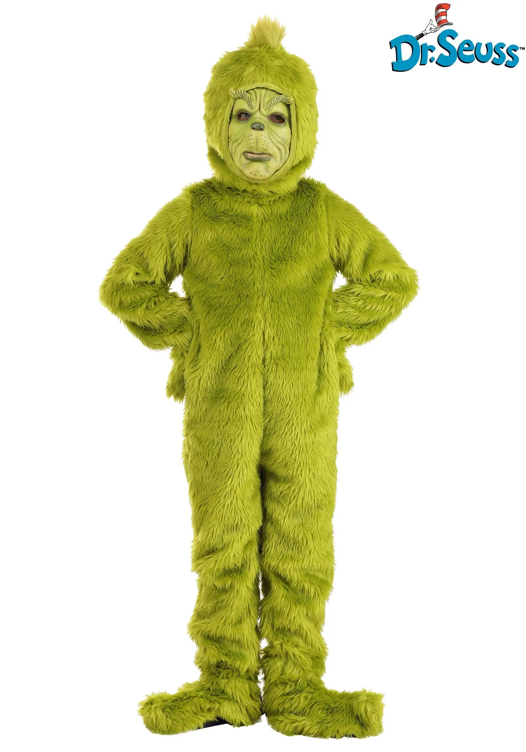 Elope Dr. Seuss Grinch Kid's Open Face Costume 7 Elope Dr. Seuss Grinch Kid's Open Face Costume - Image 7