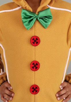 Savvy Garments Kid's Gingerbread Man Onesie Costume 7 Savvy Garments Kid's Gingerbread Man Onesie Costume -Cheap Anna Costumes Store kids gingerbread man onesie costume alt 3