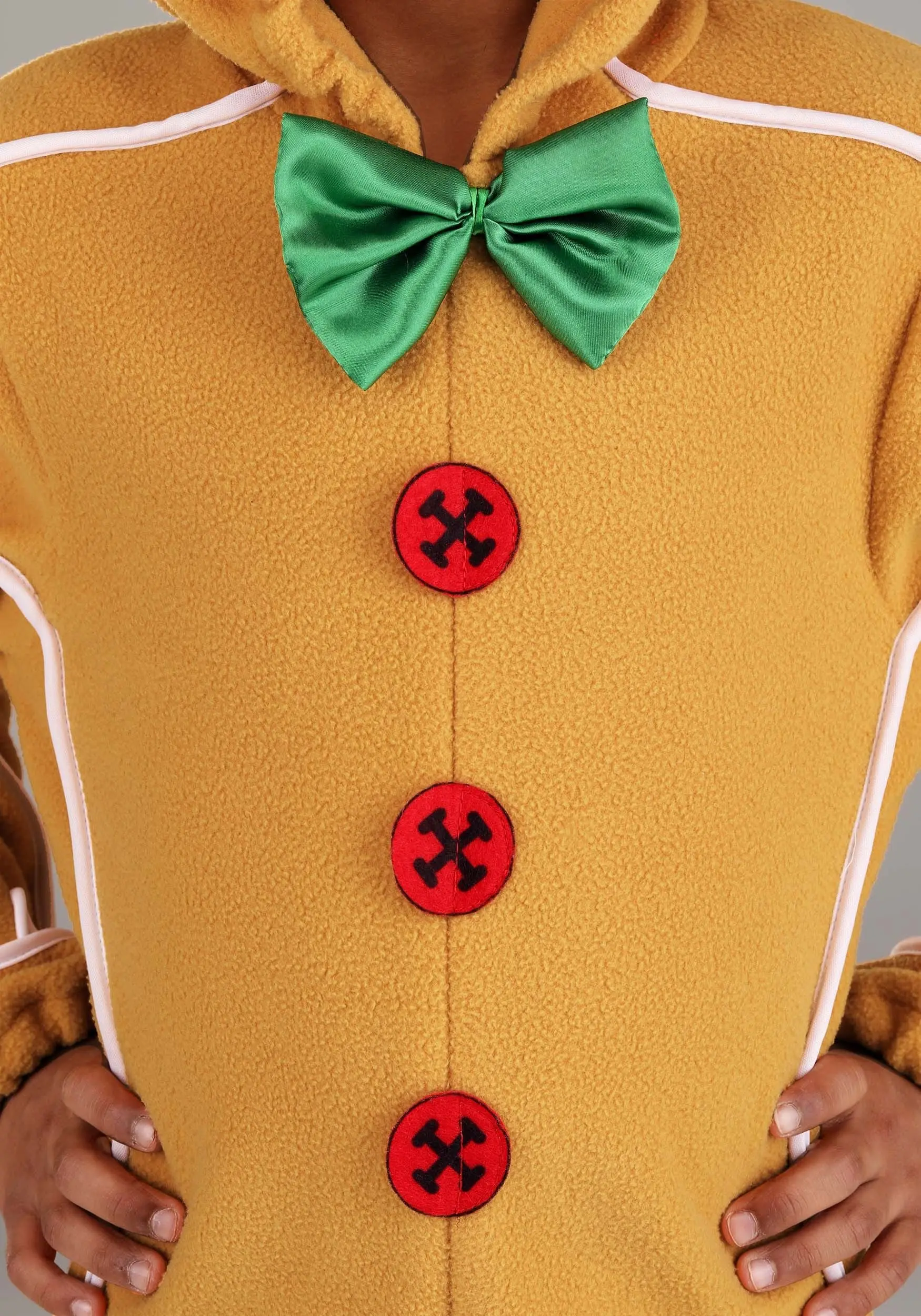 Savvy Garments Kid's Gingerbread Man Onesie Costume 4 Savvy Garments Kid's Gingerbread Man Onesie Costume - Image 4