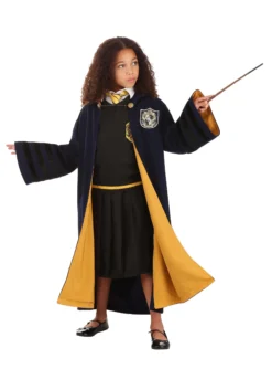 Elope Child Vintage Hogwarts Hufflepuff Robe -Cheap Anna Costumes Store kids vintage hogwarts hufflepuff robe alt 2