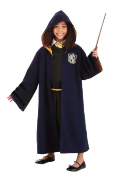 Elope Child Vintage Hogwarts Hufflepuff Robe -Cheap Anna Costumes Store kids vintage hogwarts hufflepuff robe alt 3