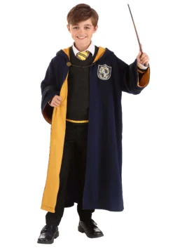 Elope Child Vintage Hogwarts Hufflepuff Robe -Cheap Anna Costumes Store kids vintage hogwarts hufflepuff robe alt 7
