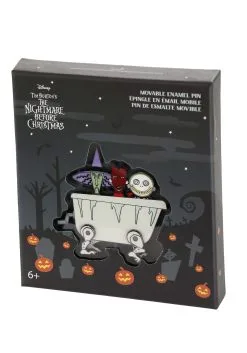 Disney The Nightmare Before Christmas Lock, Shock, & Barrel Loungefly Moving Enamel Pin