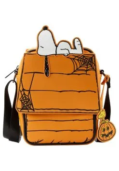 LOUNGEFLY Women's Peanuts Great Pumpkin Snoopy Doghouse Crossbody Bag