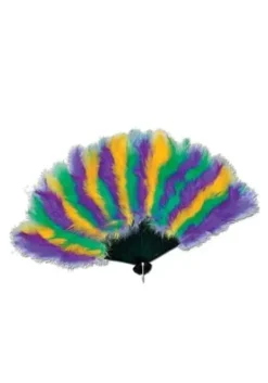 Beistle Carnival Mardi Gras Feather Fan