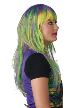 California Costume Collection Party Girl Mardi Gras Wig -Cheap Anna Costumes Store mardi gras party girl wig alt 1