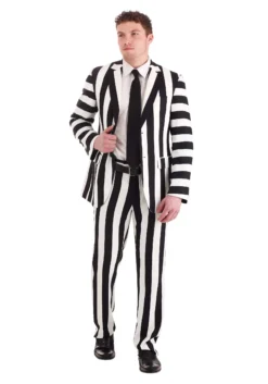 Haizhilan Garment CO., LTD Classic Beetlejuice Suit Pants For Men -Cheap Anna Costumes Store mens classic beetlejuice suit pants alt 1