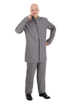 Fun Costumes Deluxe Adult Gray Suit Costume -Cheap Anna Costumes Store mens deluxe evil suit costume alt 2