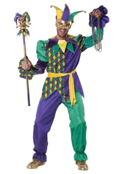 California Costume Collection Deluxe Mardi Gras Jester Men's Costume
